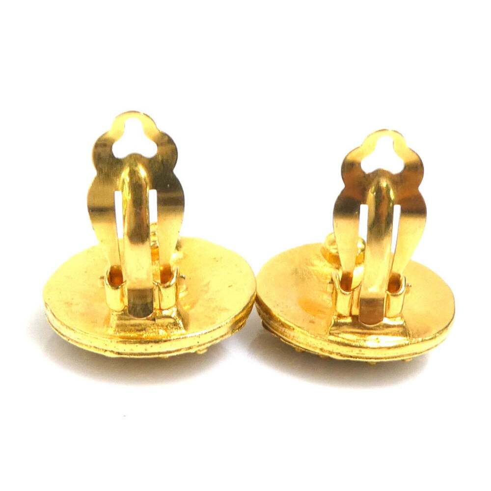 CHANEL Gold Logo Earrings - Picture 6 of 9